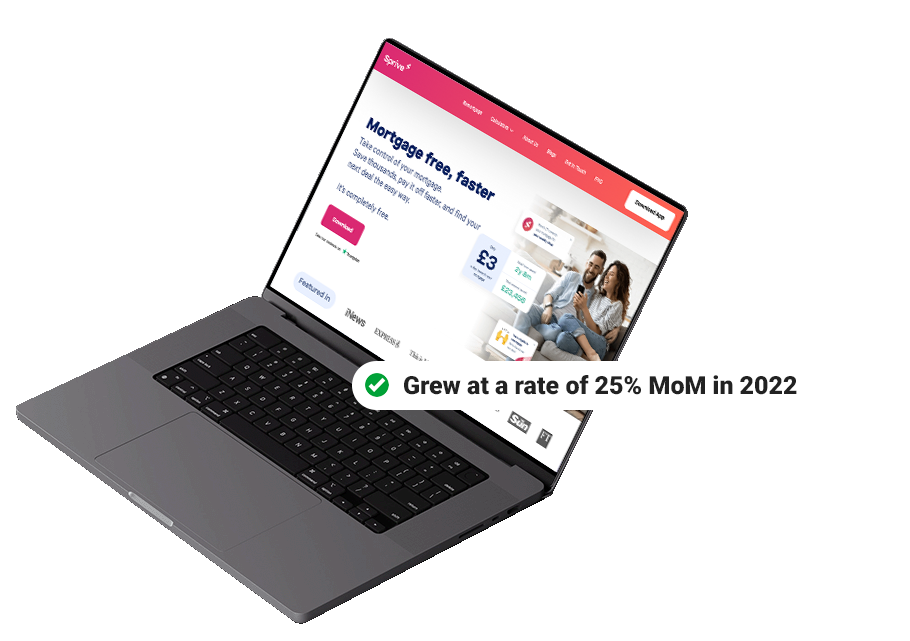 Sprive website in laptop Sprive website in laptop