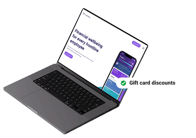Wagestream website in laptop Wagestream website in laptop