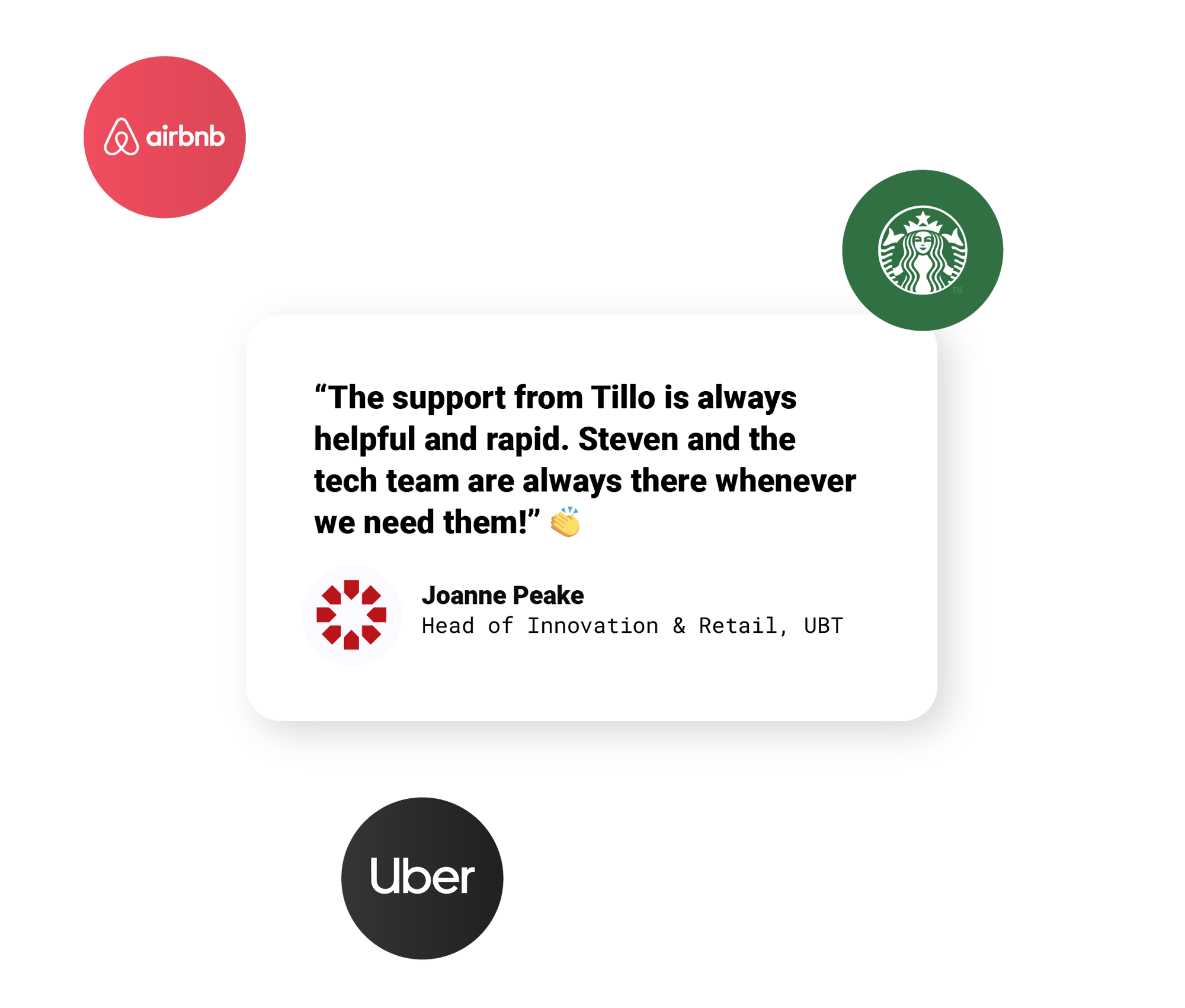 UBT customer story quote by Joanne Peake UBT customer story quote by Joanne Peake