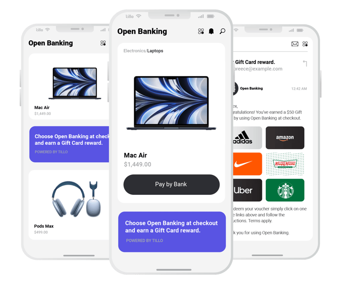 Choose Open Banking at checkout as incentive Choose Open Banking at checkout as incentive
