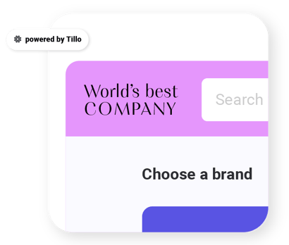 branded storefront powered byt tillo