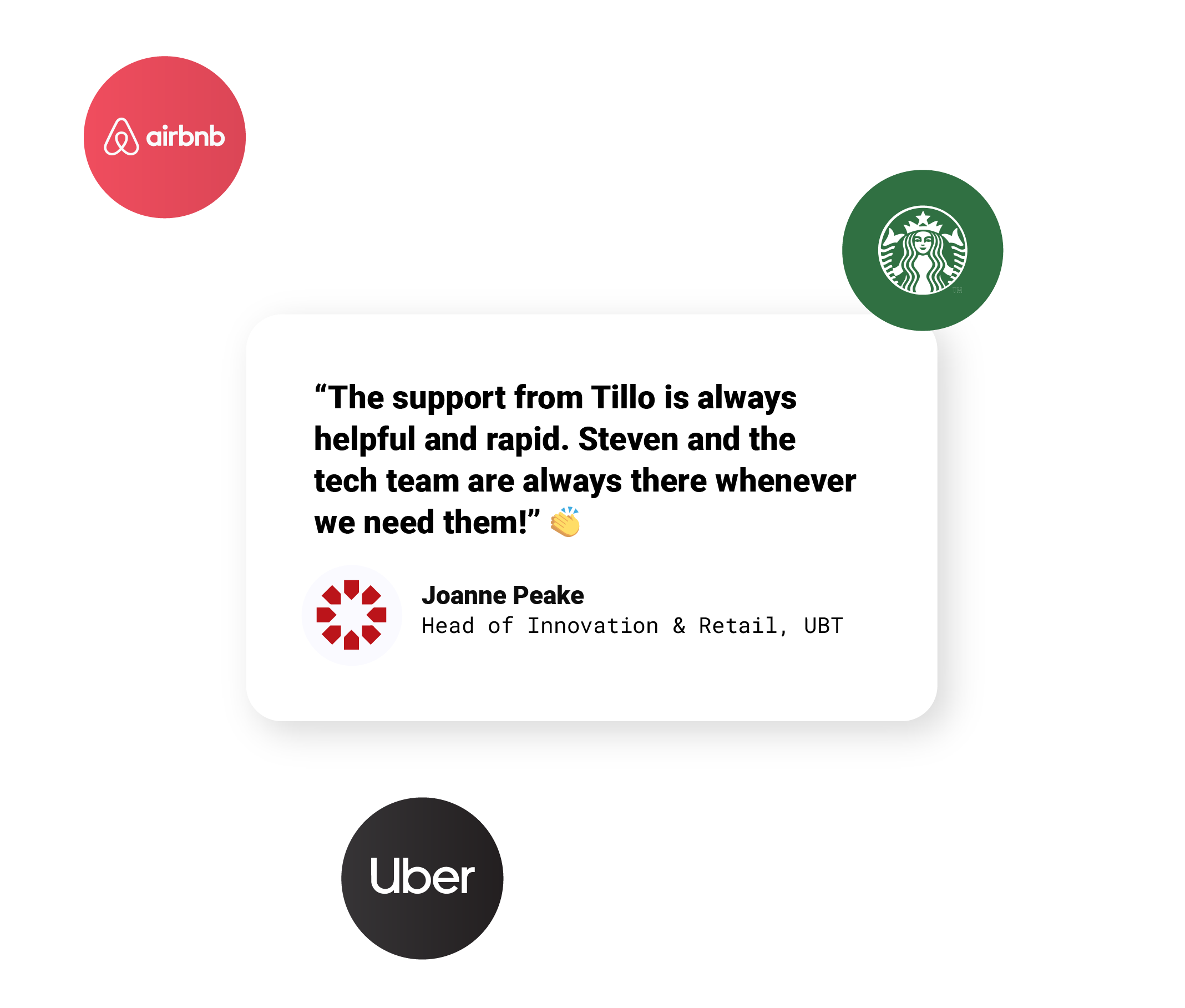 UBT customer story quote by Joanne Peake