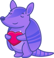 Arnie_Armatillo_Tillo_Mascot_Holding_Heart