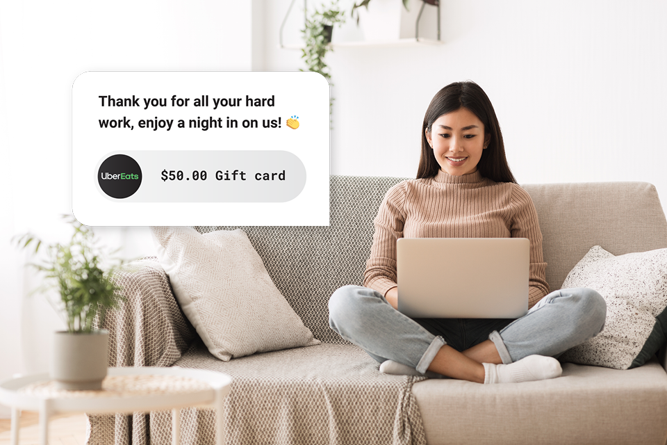 Gift Card Reward - enjoy a night in on us.