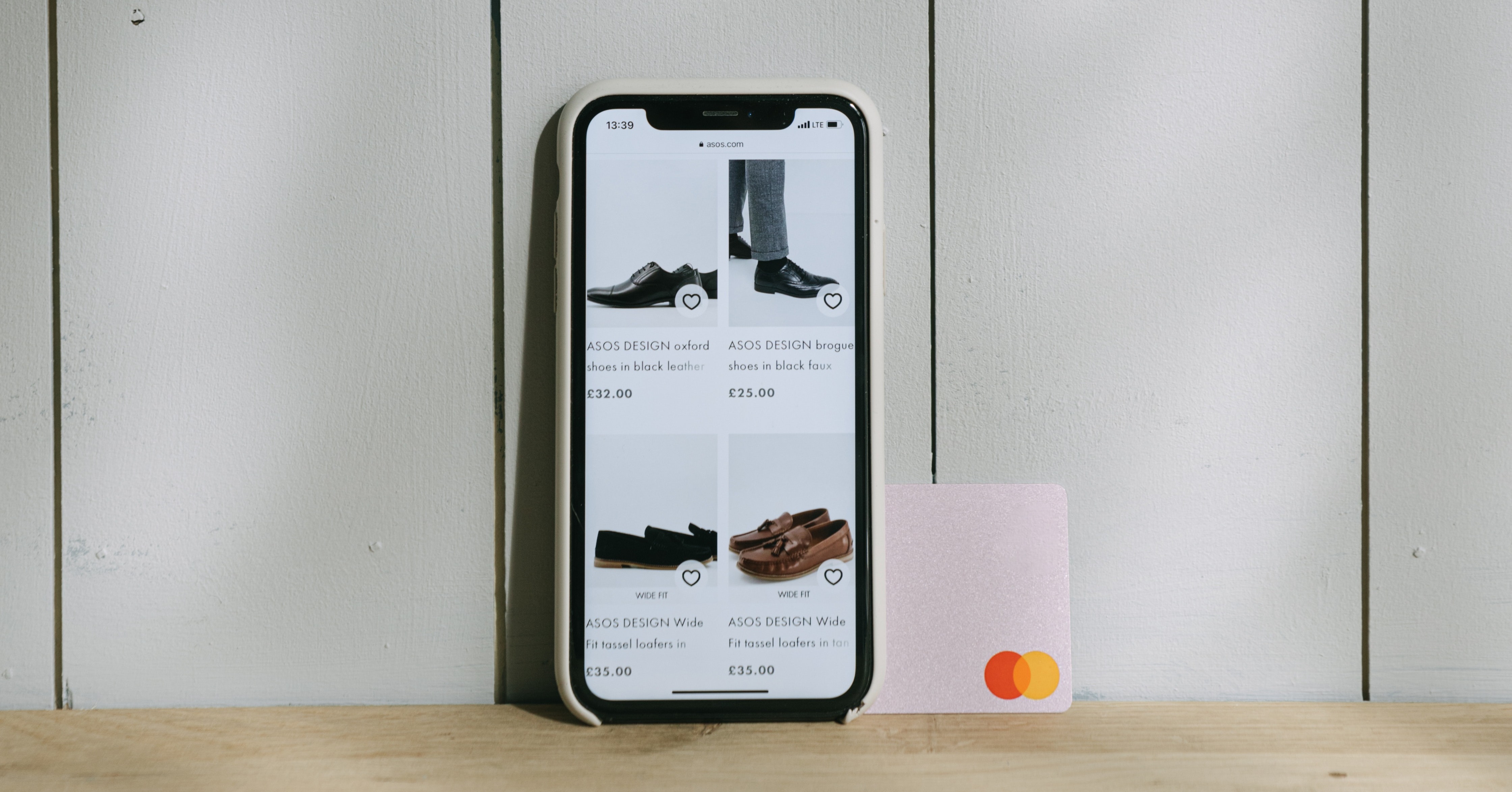 Pink bank card and app