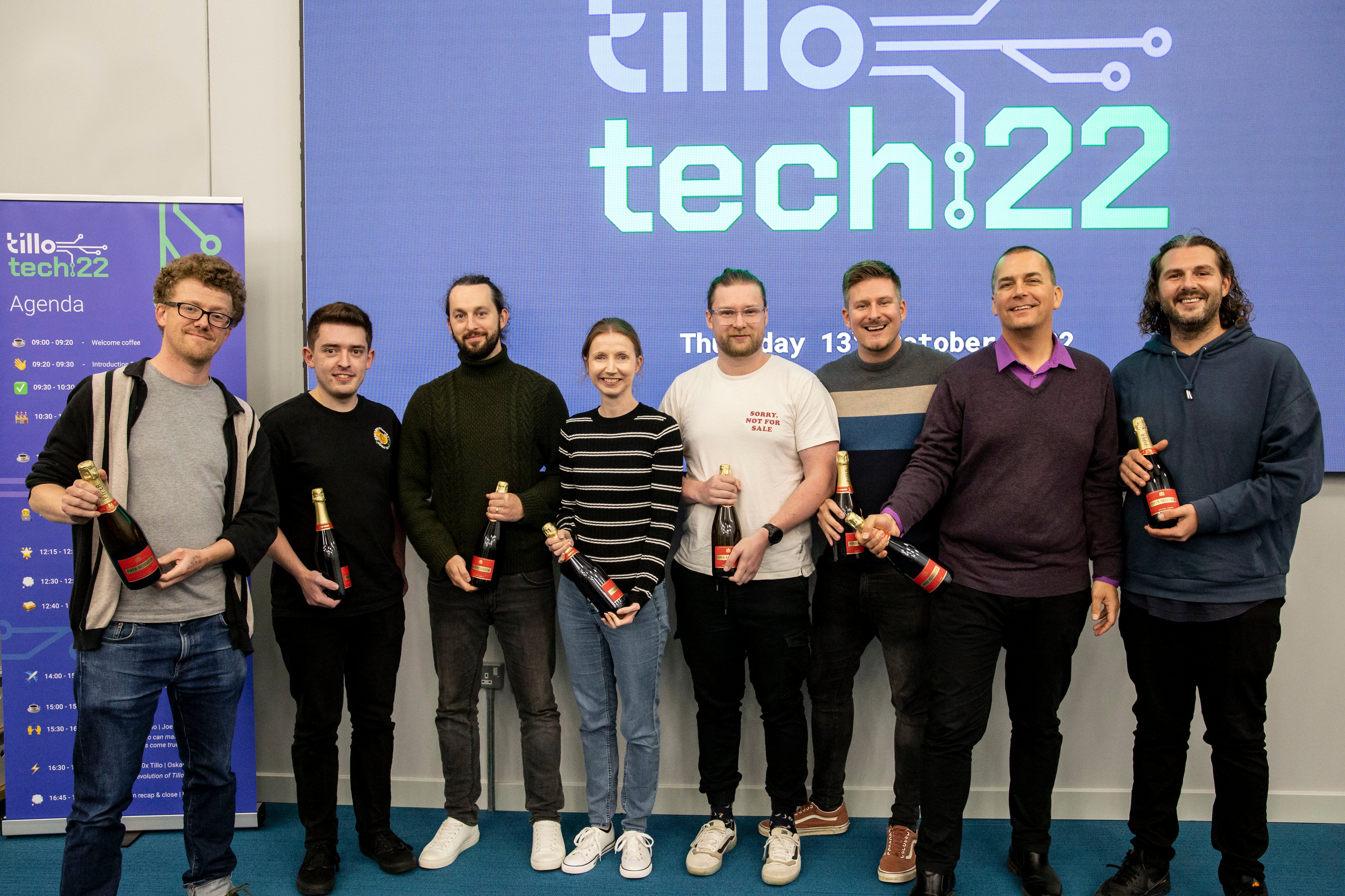 Celebrating team achievements.