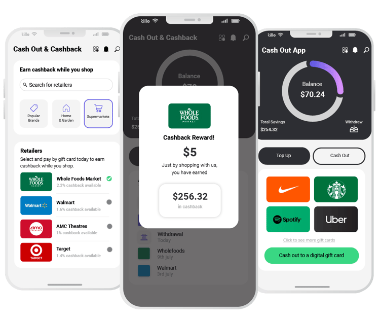 Cashback programs and cash out Cashback programs and cash out