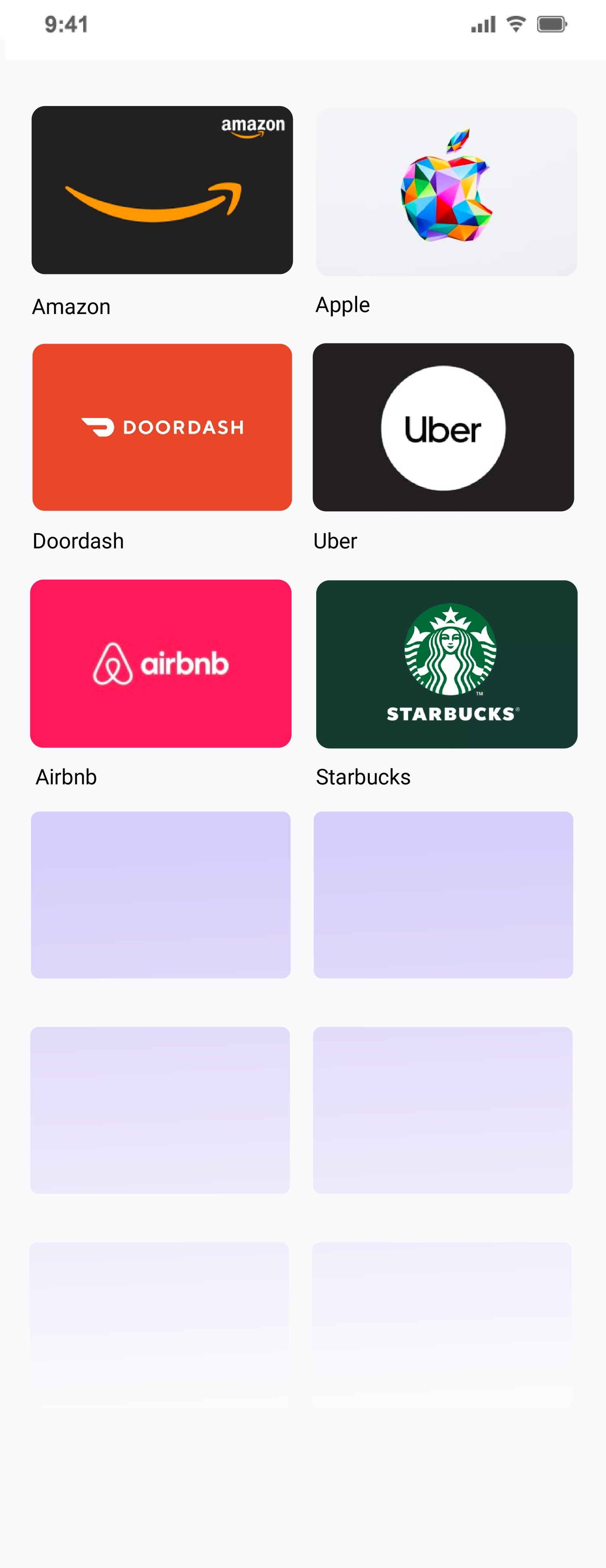 Gift Card Bento