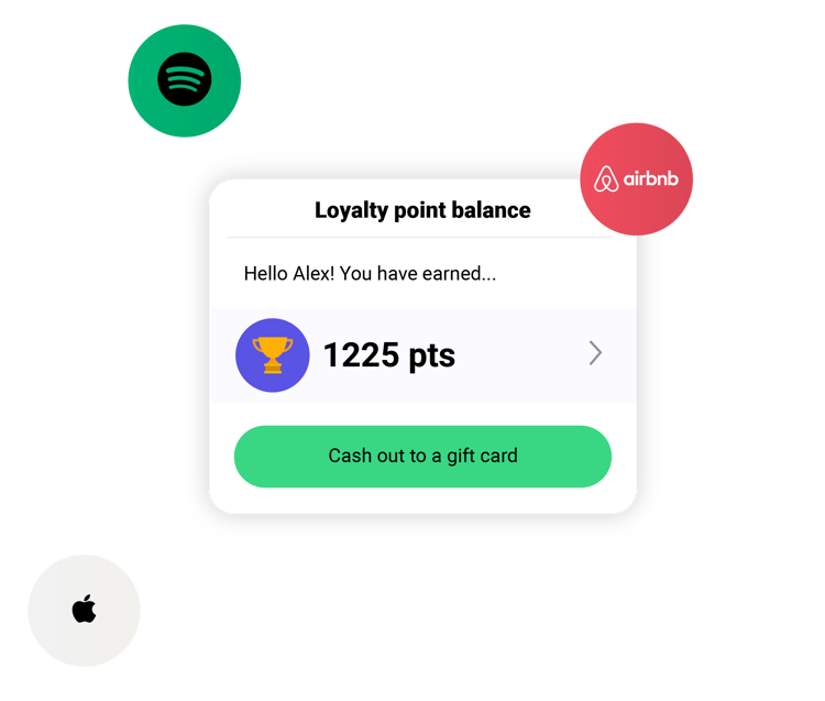 Cash out loyalty points Cash out loyalty points