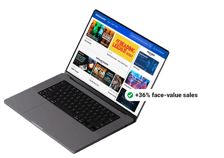 Ticketmaster in laptop - +36% in FVS Ticketmaster in laptop - +36% in FVS