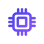 Icon showing a simplified graphic of a microchip
