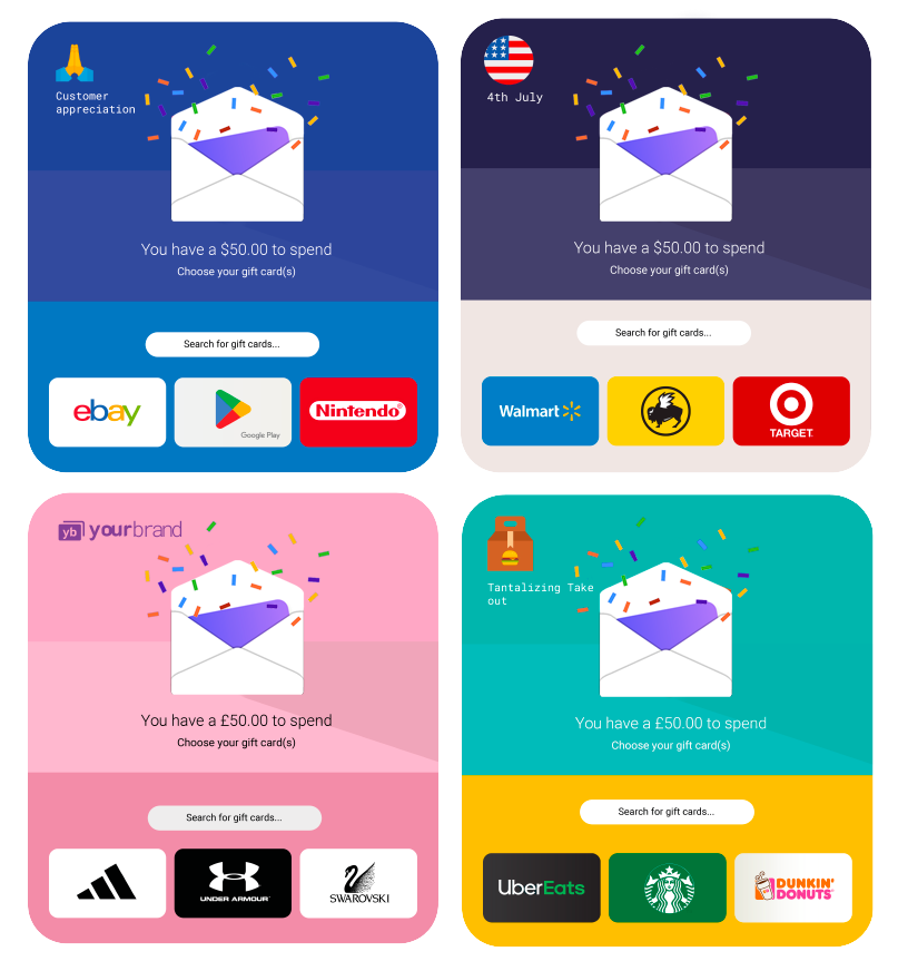 Four examples of a branded Choice Link Four examples of a branded Choice Link